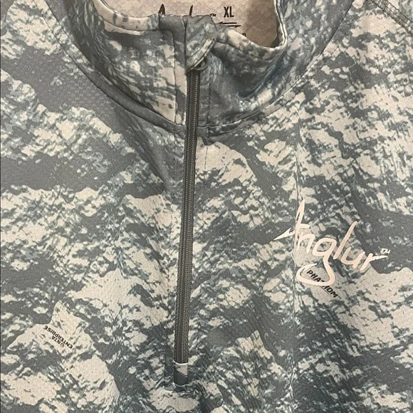 Blue and Gray Women's Fishing Half Zip Top - Picture 5 of 5